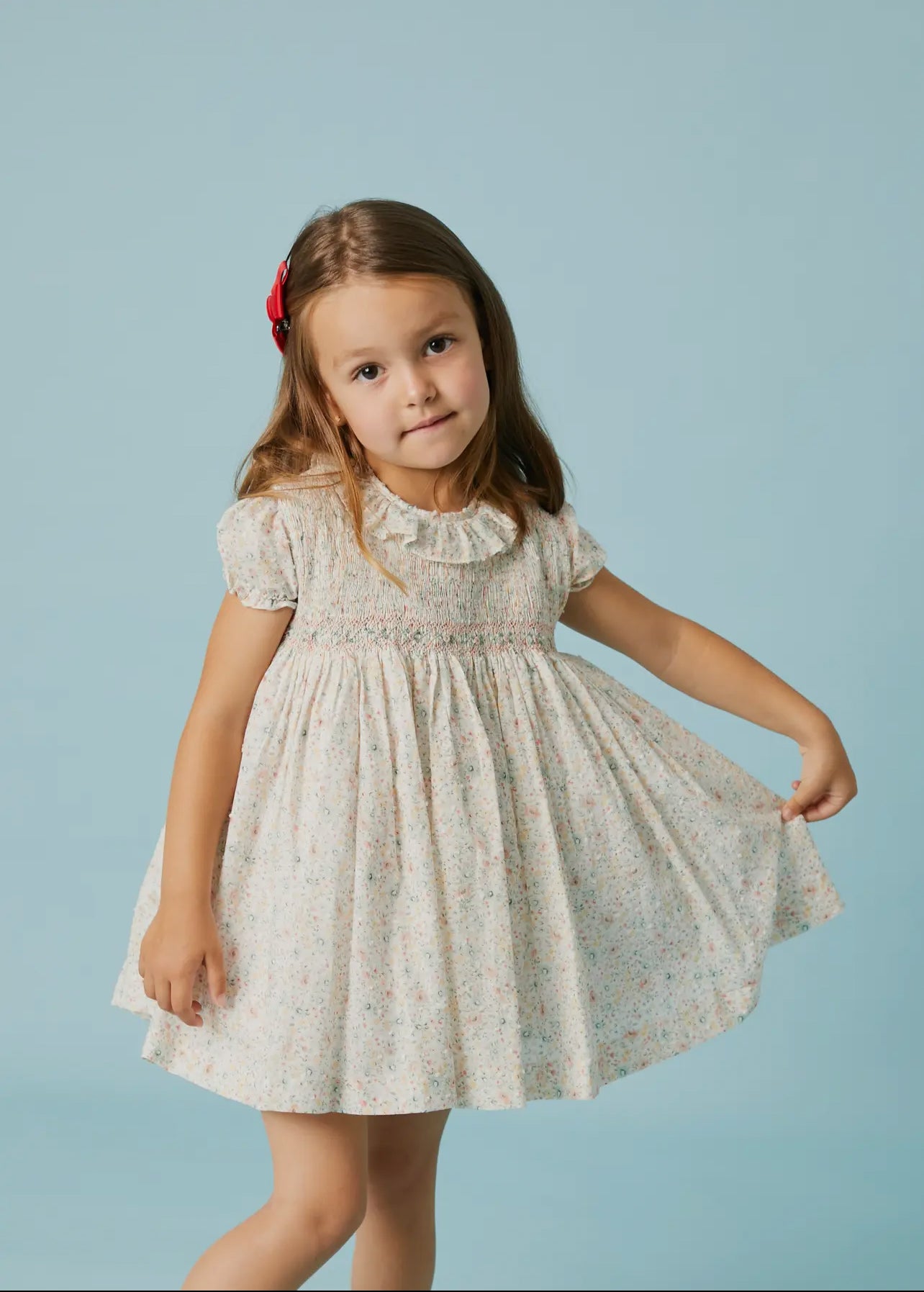 Swiss Dot Flower Girl Dress